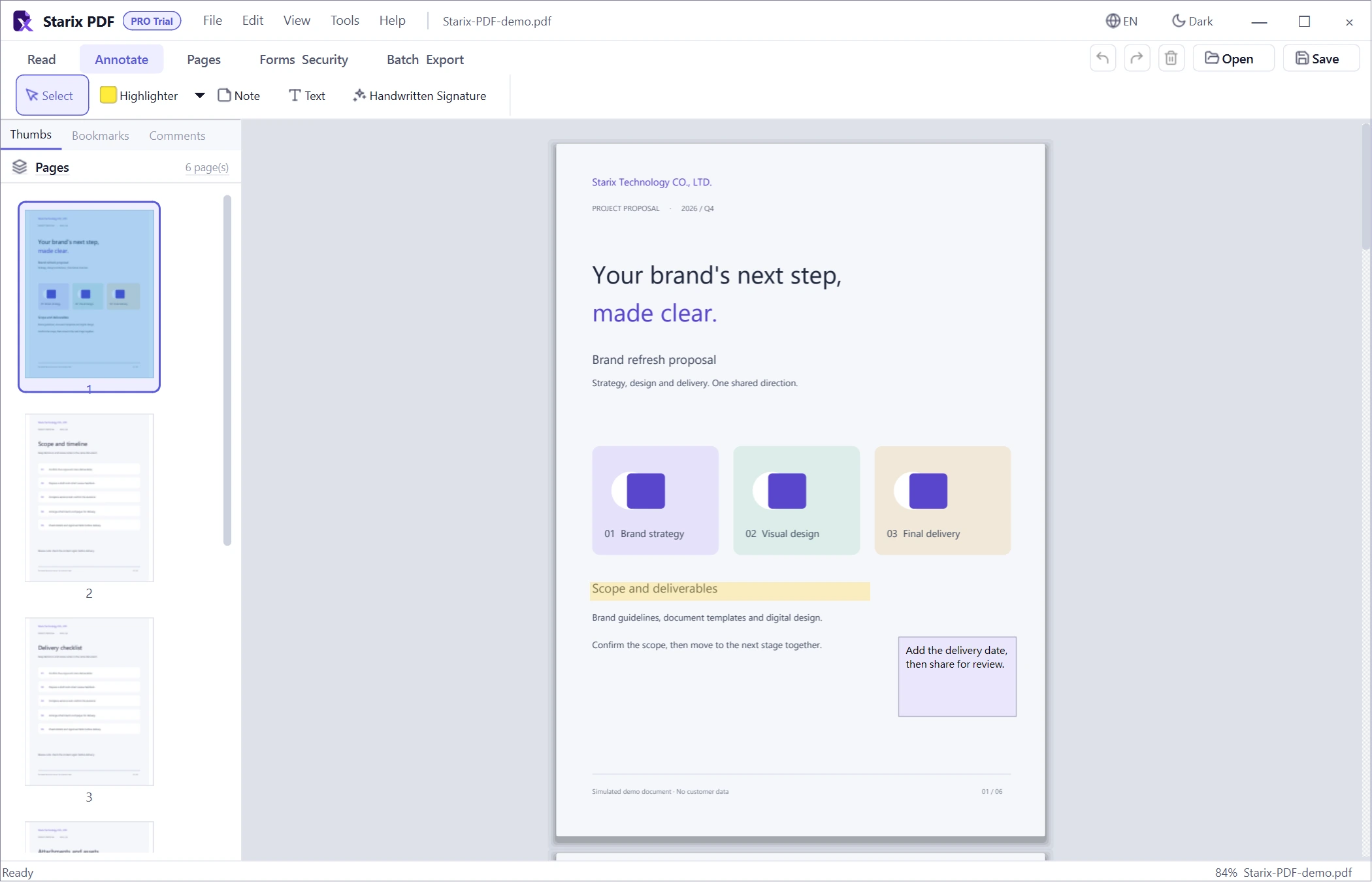 Read & annotate · Starix PDF